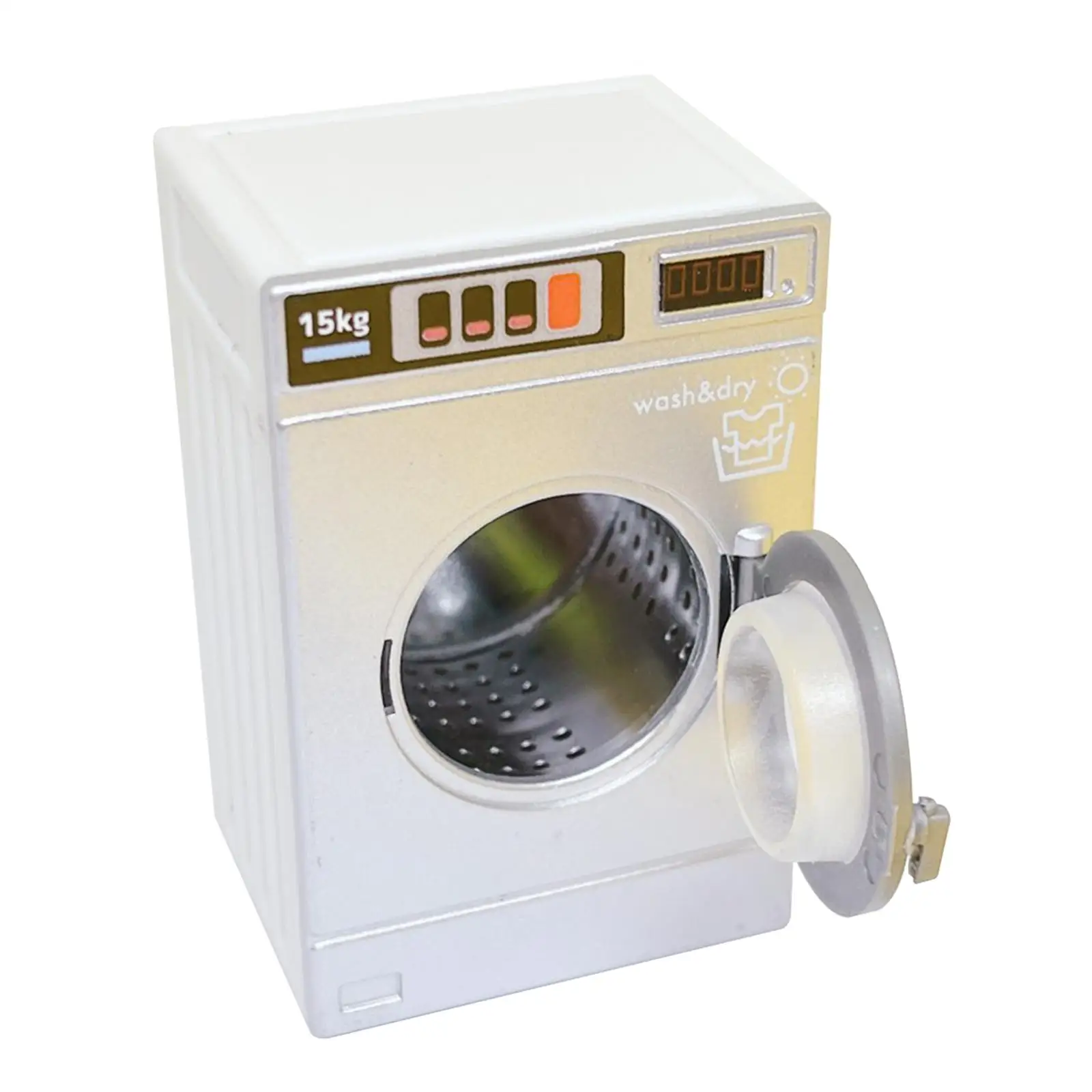 Dollhouse Washing Machine Pretend Play/12 Mini Cleaning Toy for Party Favors