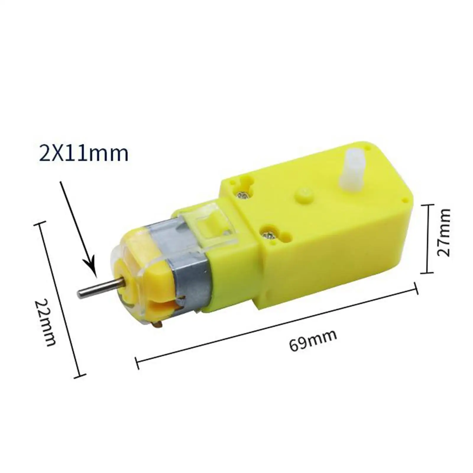 2 Pieces 1:120 electric Motor Durable Dual Shaft DC 3V ~ 9V DC Geared Motor for Smart Car DIY Kit Replacements