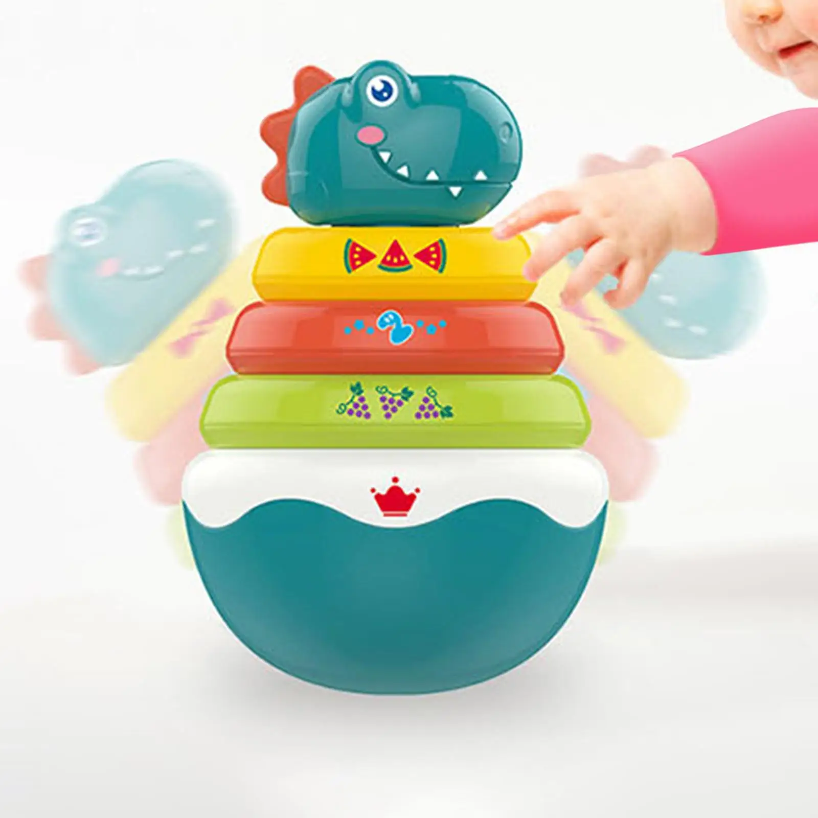 Montessori Stacking Toys Ferrule Learning Rainbow Toddlers Baby Girls