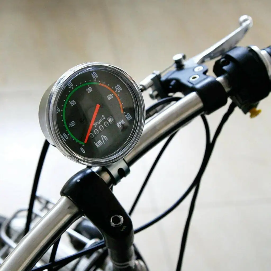 Vintage Style Bicycle Speedometer Analog Mechanical Odometer with Hardware for 26/28/29/27.5 Bike