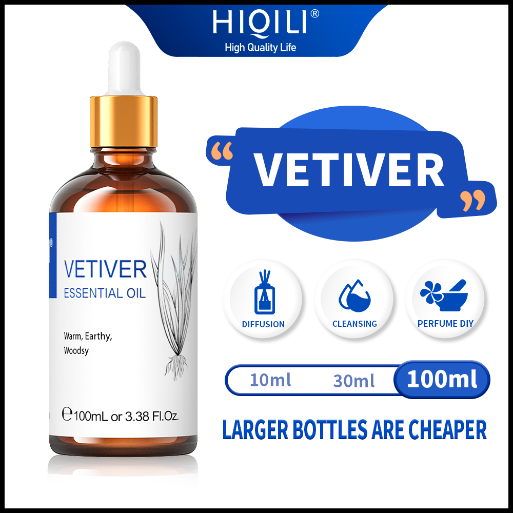 Best of HIQILI 100ML Vetiver Essential Oils, 100% Pure Nature For Aromatherapy Used For Diffuser，Humidifier，Massage Nourishes Skin Reviews & Tips