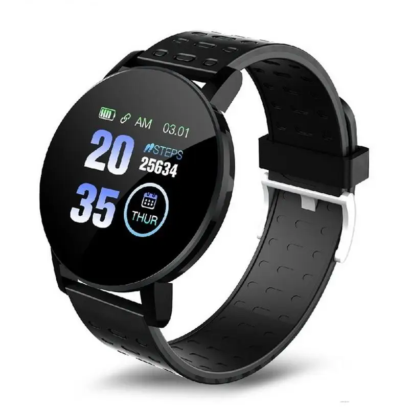 2022 119Plus Smart Watch Blood Pressure Sport Tracker Waterproof Bluetooth Smart Bracelet Heart Rate Monitoring For Android Ios