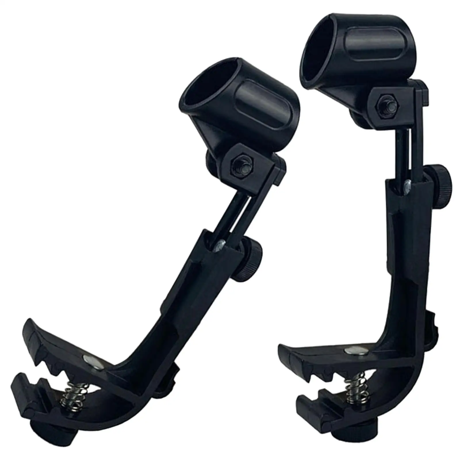 2 Pieces Drum Microphone Clamp Holder Accessories Drum Rim Clamp Adjustable for Meeting Lecture Mount Microphone Recording Stage