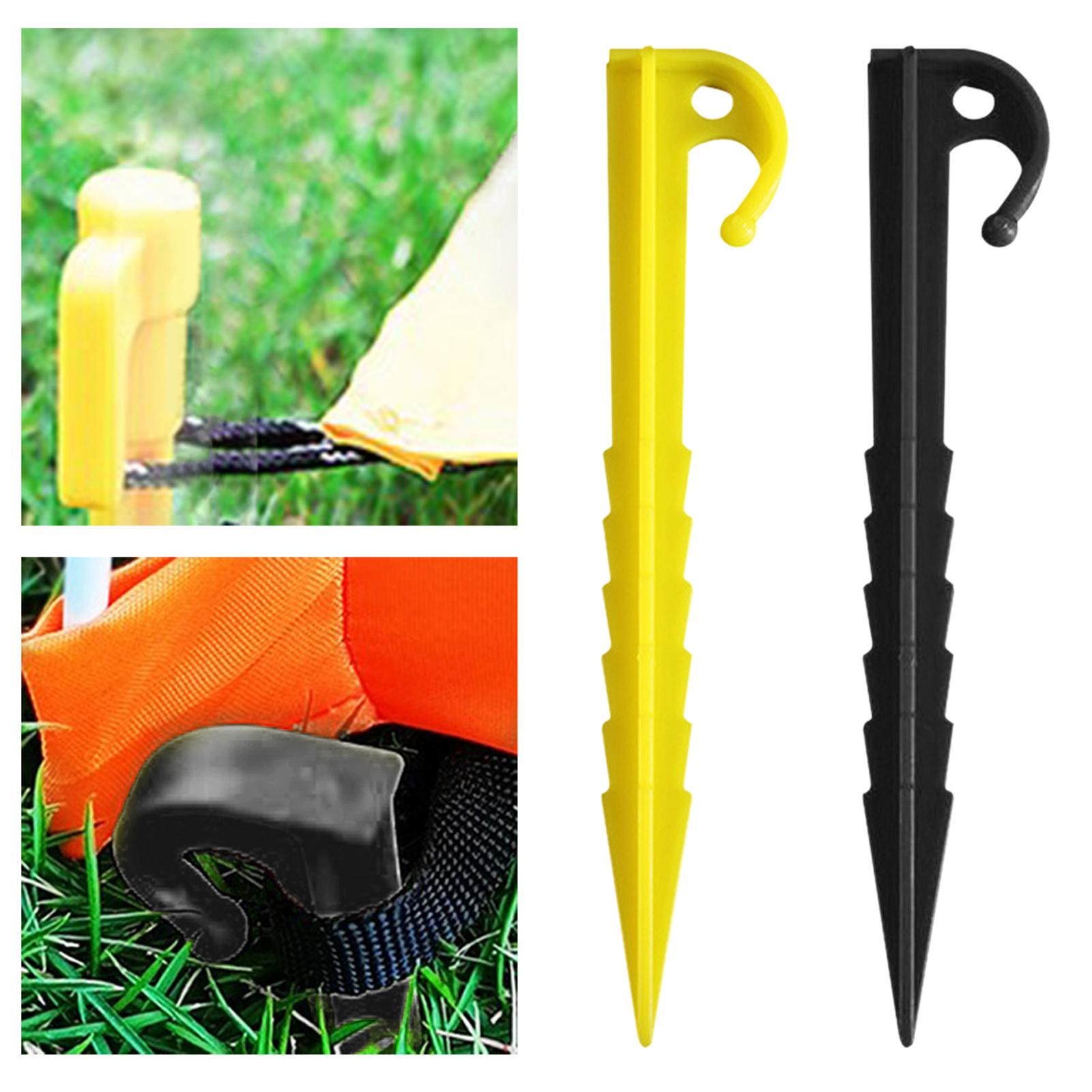 10 Pieces Lightweight Tent Stakes Tent Nails Pegs Sand Rust-Proof Ground Anchoring Pegs for Camping Canopy Accessories