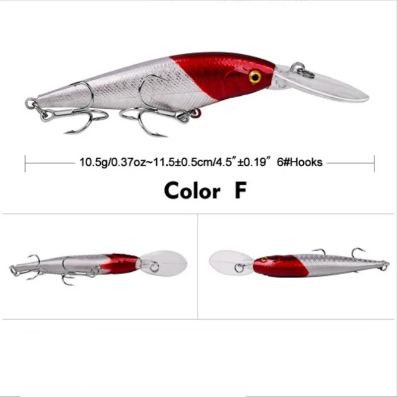 Señuelo de pesca colorido con 6 ganchos para captura efectiva