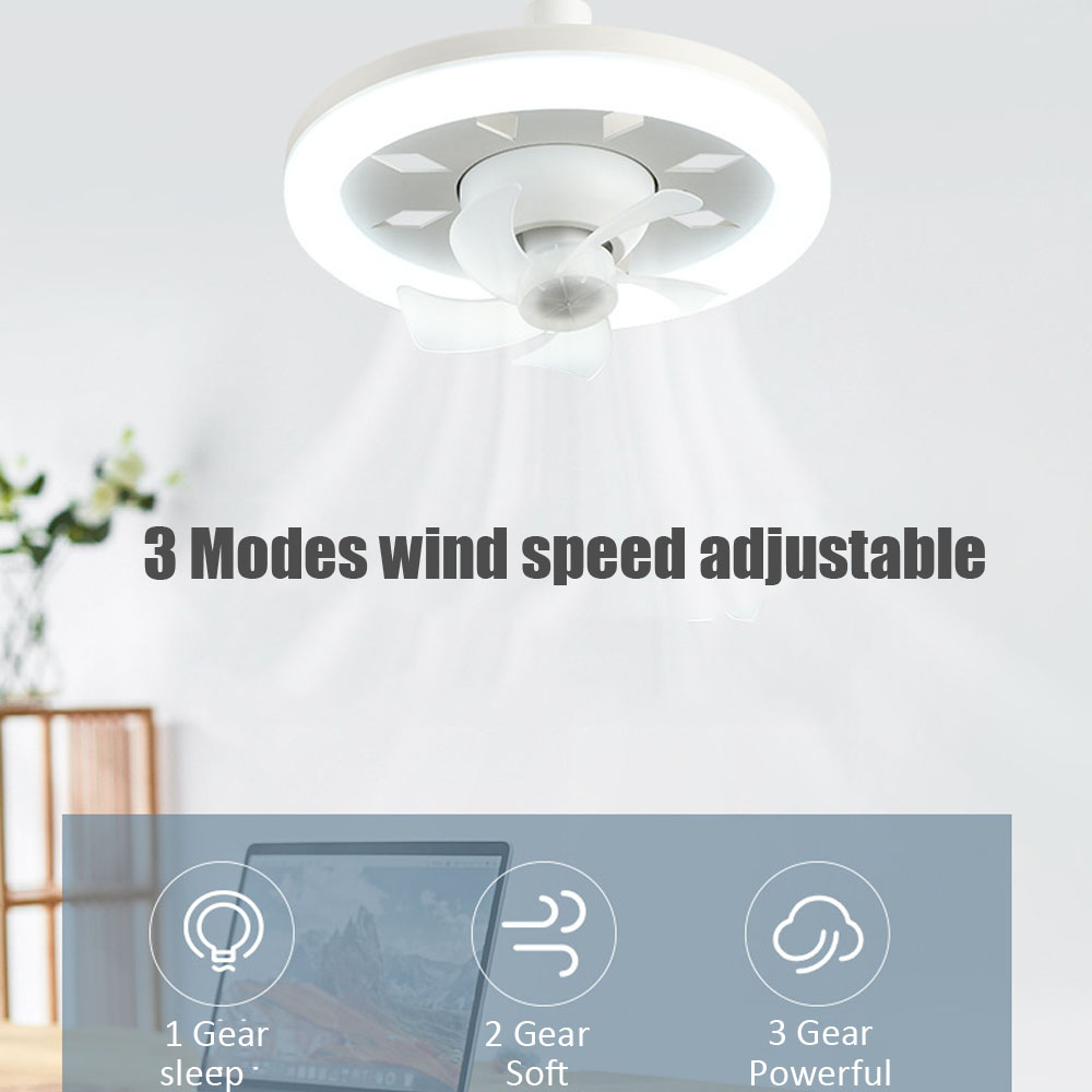 Title 7, 60W Ceiling Fan E27 With Led Light And Remote C...