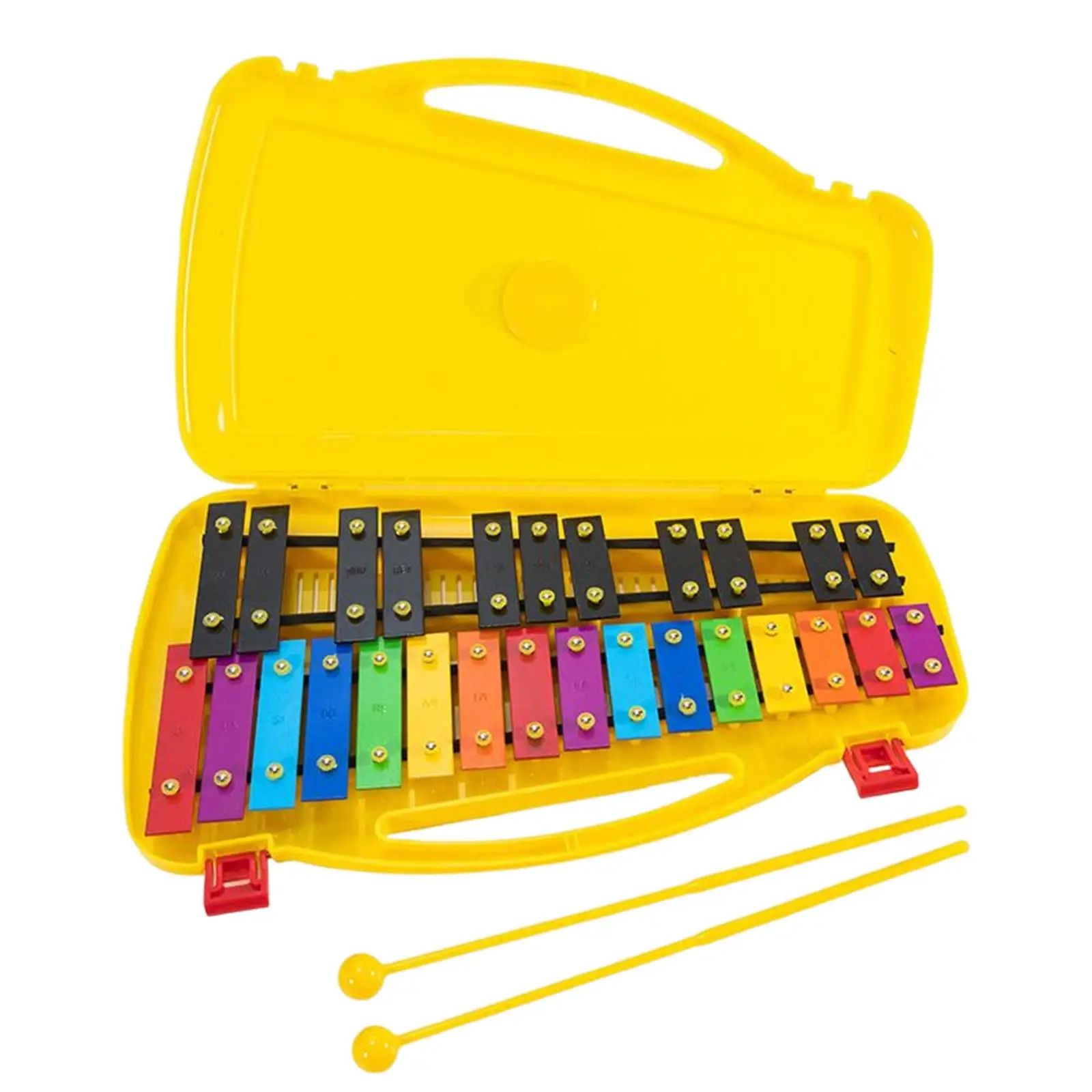 Glockenspiel and Two Mallets with Case Perfectly Gift 27 Note Xylophone for Adult Beginners Children Baby Percussion Instruments