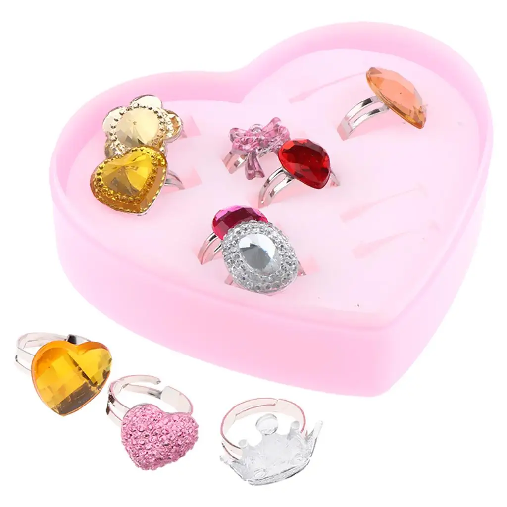 10 Pieces Plastic Kids Rings, Assorted , Dress Up Costumes  Rings