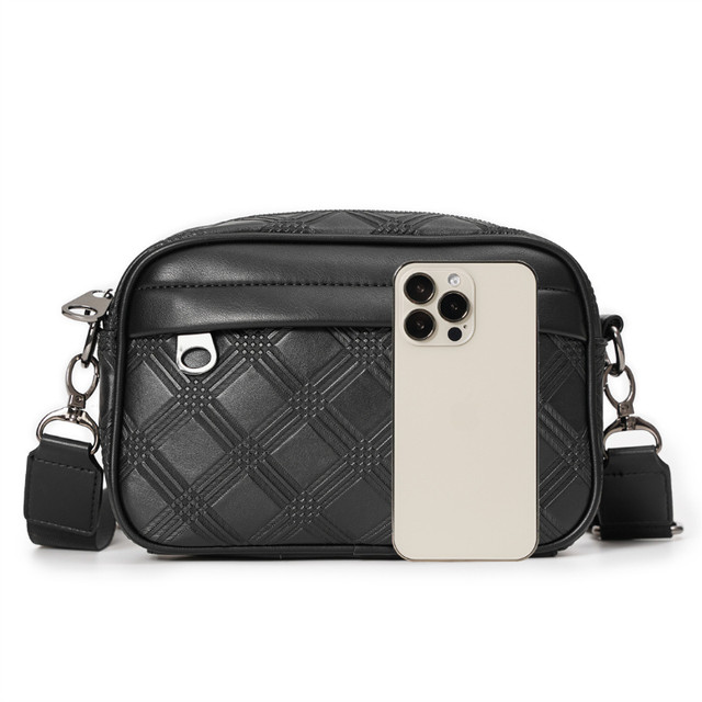 New Square Shoulder Bag for Men Pu Leather Men's Crossbody