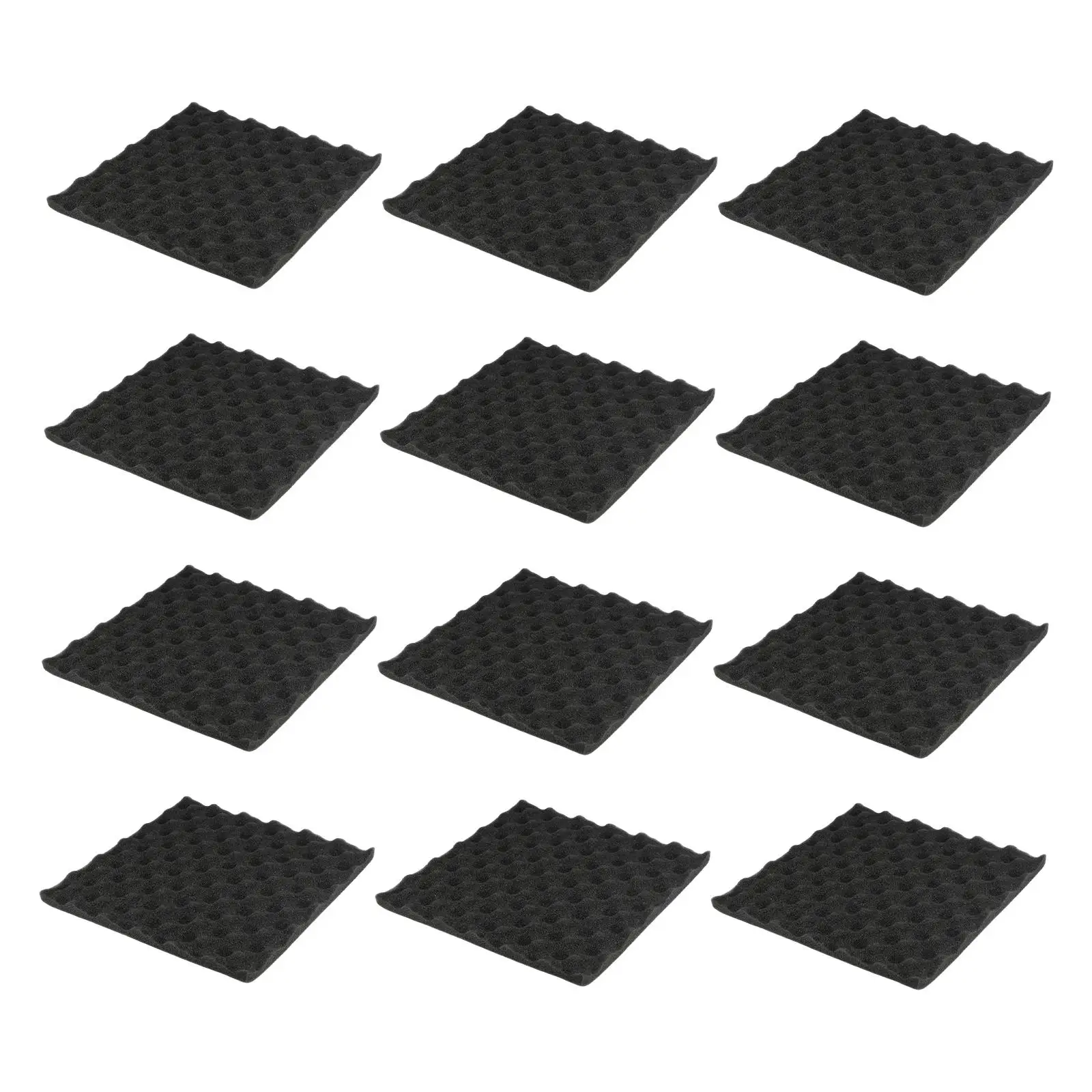 12Pcs Soundproofing Reduce Noise Foam Wall Panels Panel Studio Sound Panels Wedges Foam Panels for Office Photo