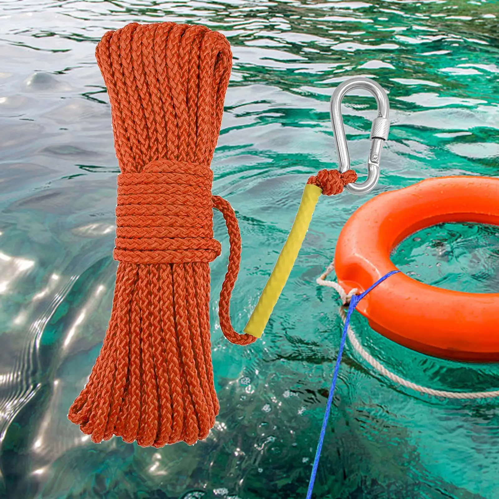 Fishing Nylon Rope with Spring Hook for Magnet Fishing Tent Rope Indoor
