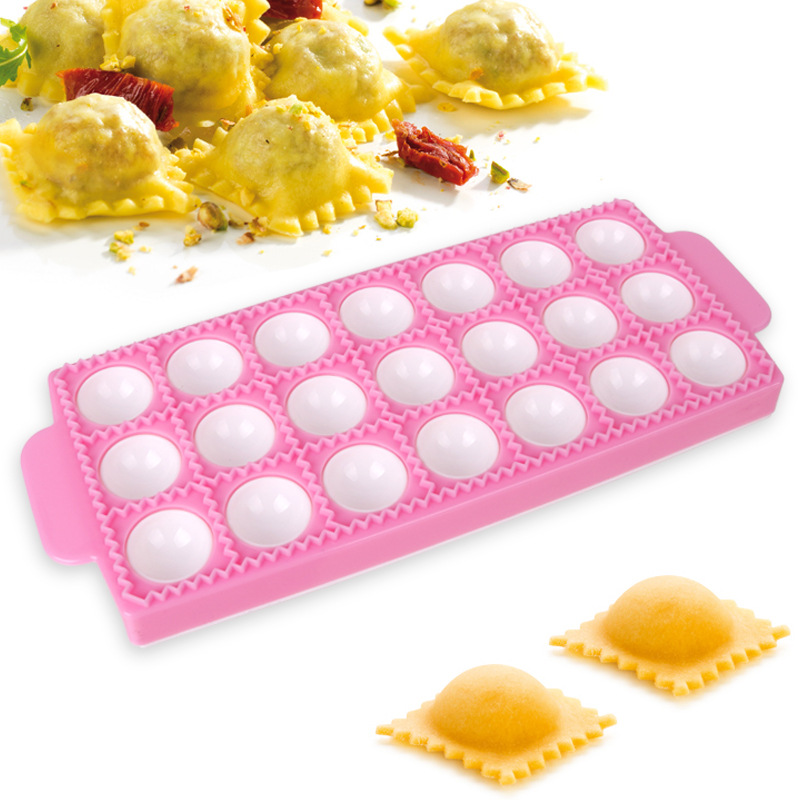 Italienische Knödel Herstellung Form handgemachte Gebäck Werkzeug Multifunktions Kunststoff Ravioli Form DIY Backwerkzeuge – Detail 3