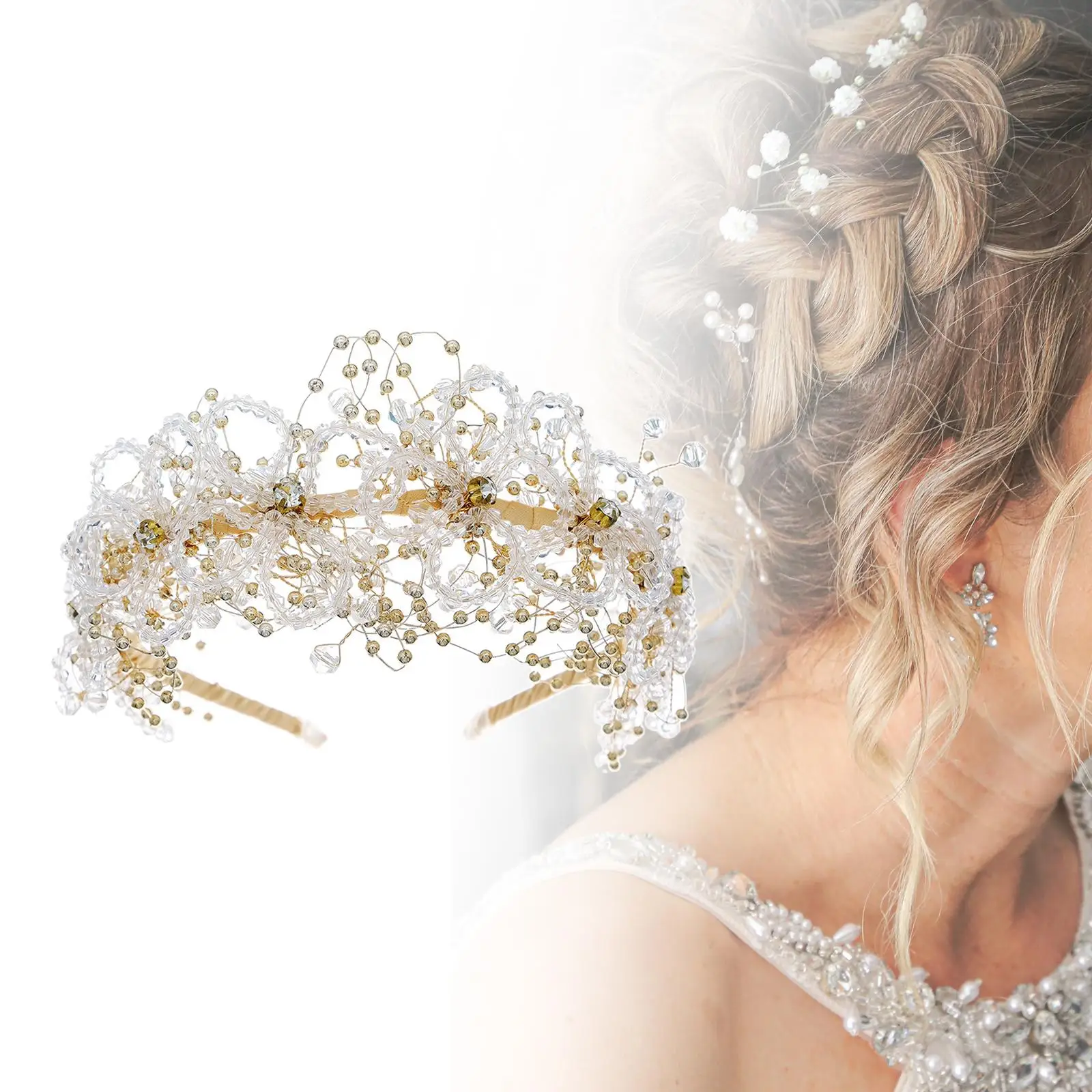 Vintage Wedding Bridal Headpiece Wedding Hair Accessories for Wedding Homecoming Photography Props