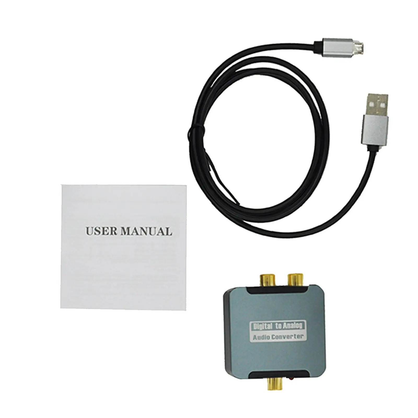 Digital to Analog Audio Converter Portable Coaxial Optical to Analog L/R RCA Coaxial Optical to 3.5mm Jack for DVD Speaker TV