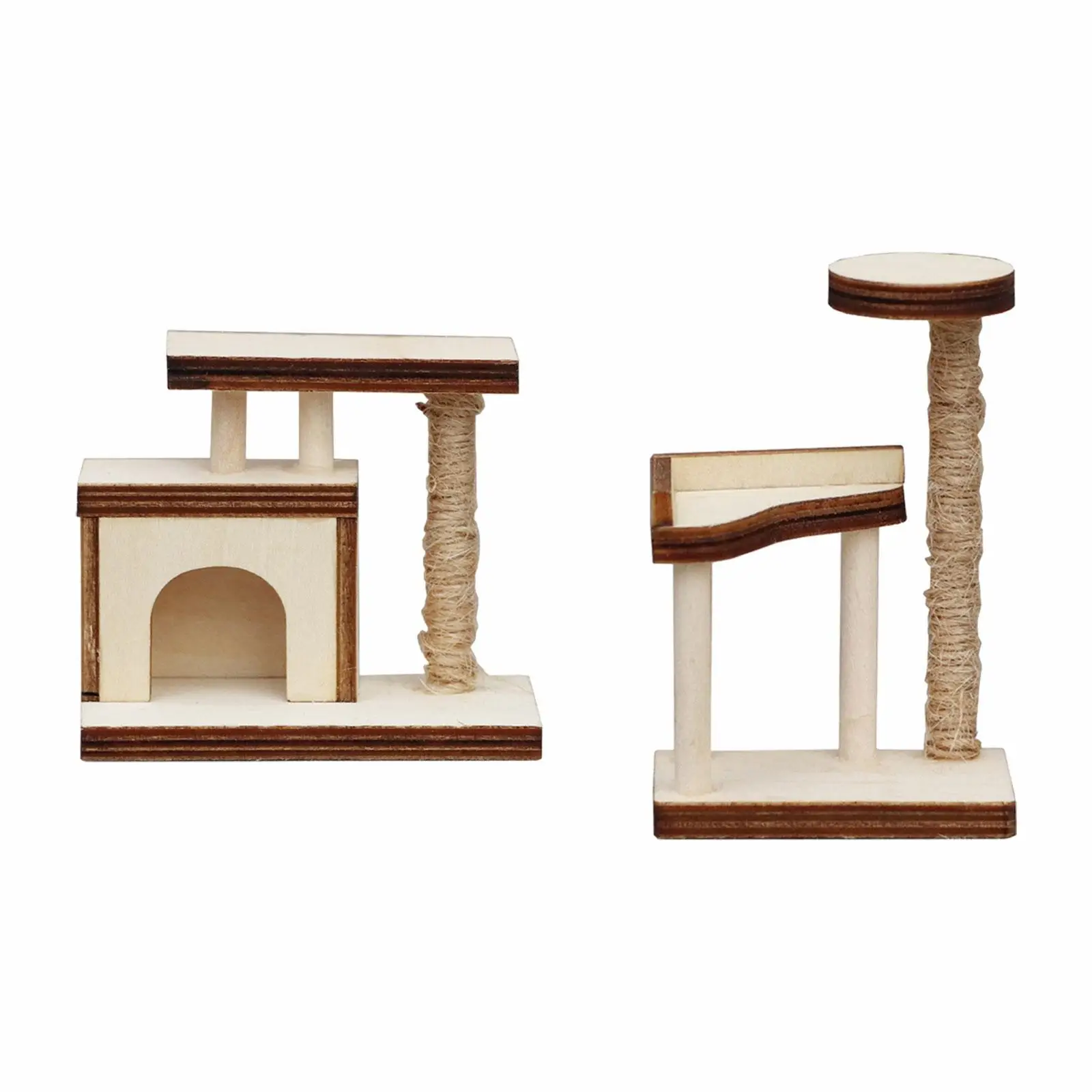 1:12 Cats Tree House Model Pet Center Model for DIY Scenery Sand Table
