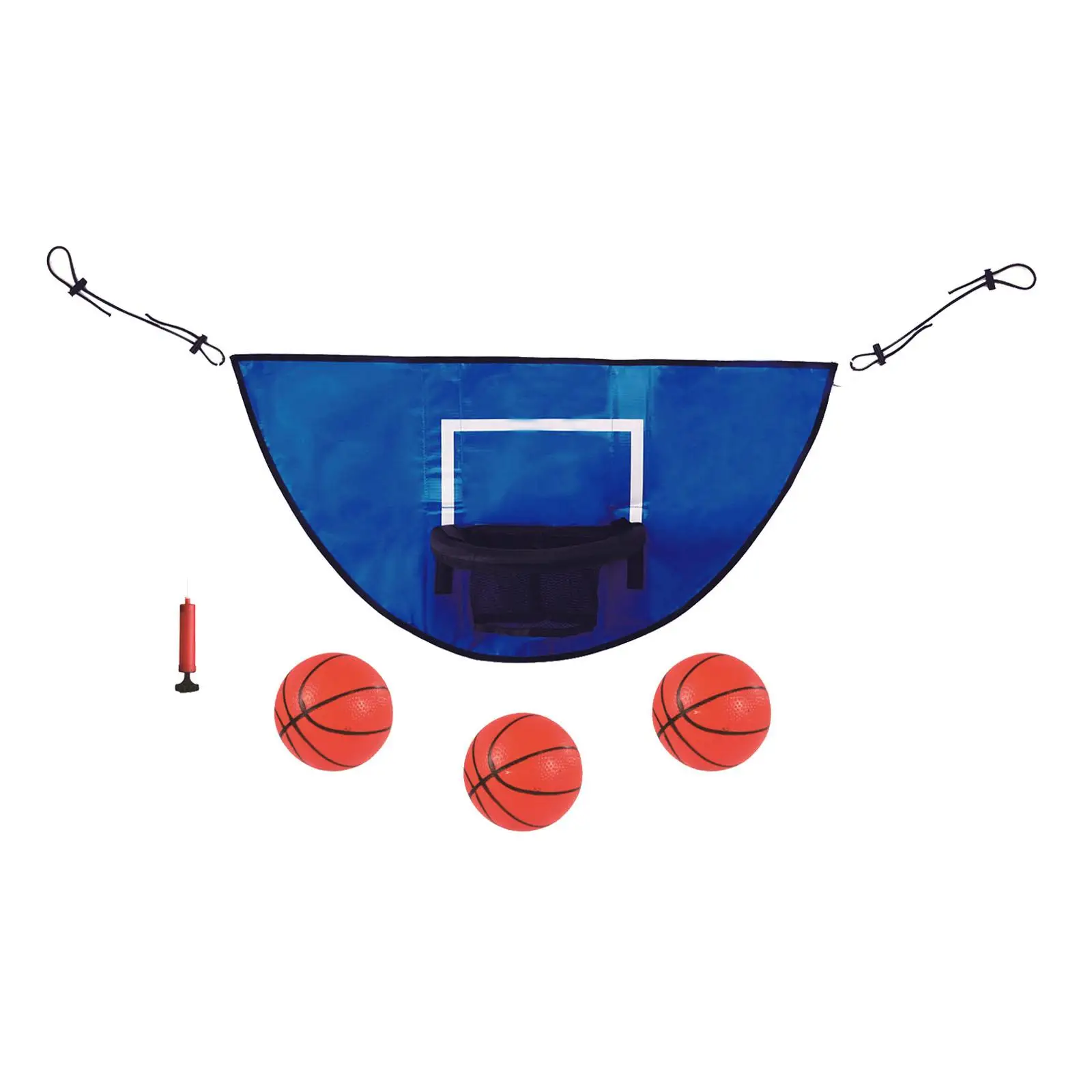 Mini Trampoline Basketball Hoop with Basketball and Pump Durable for Kids Adults Waterproof Materials Kids Basketball Stand