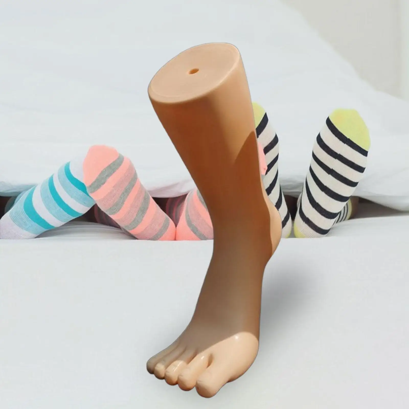 Foot Model Display Fake Foot Model Simulation Foot Model Shoe Support Foot Model Sock Display for Shop Shoes Ankle Bracelet