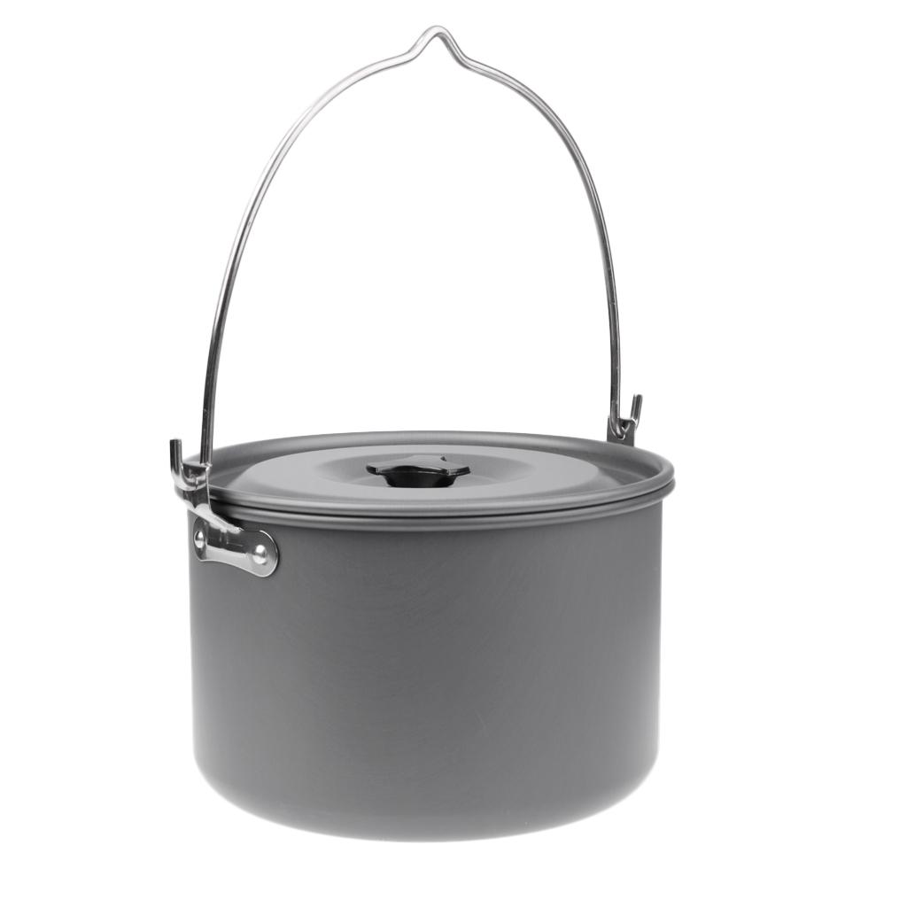 Large Picnic Camping Hanging Pot Cookware  Water Cooking for 6-8 People