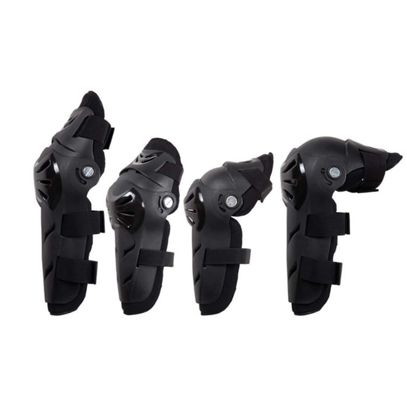 4Pcs Motocross Elbow Knee Shin Guards Adjustable Elbow Knee Pads for Motocross Motorcycle Skateboard Powersports Cycling