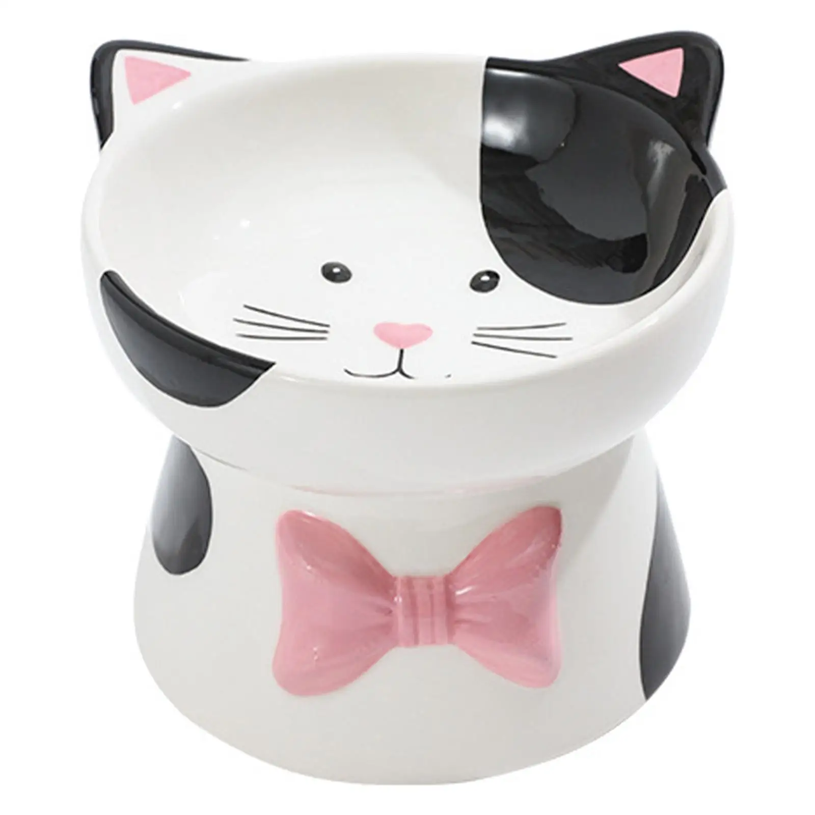 Tilted Elevated Cat Bowl Neck Protector   Feeder Cat Ceramic Bowl
