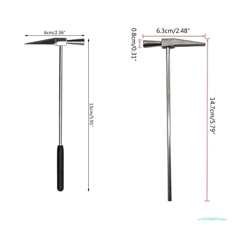 Nombre 6, Uhrenhammer, Juwelierhammer, handgefertigter Hammer, Stimmhammer, kleiner Metallhammer, Stahl und technische Kunststoffe hergestellt