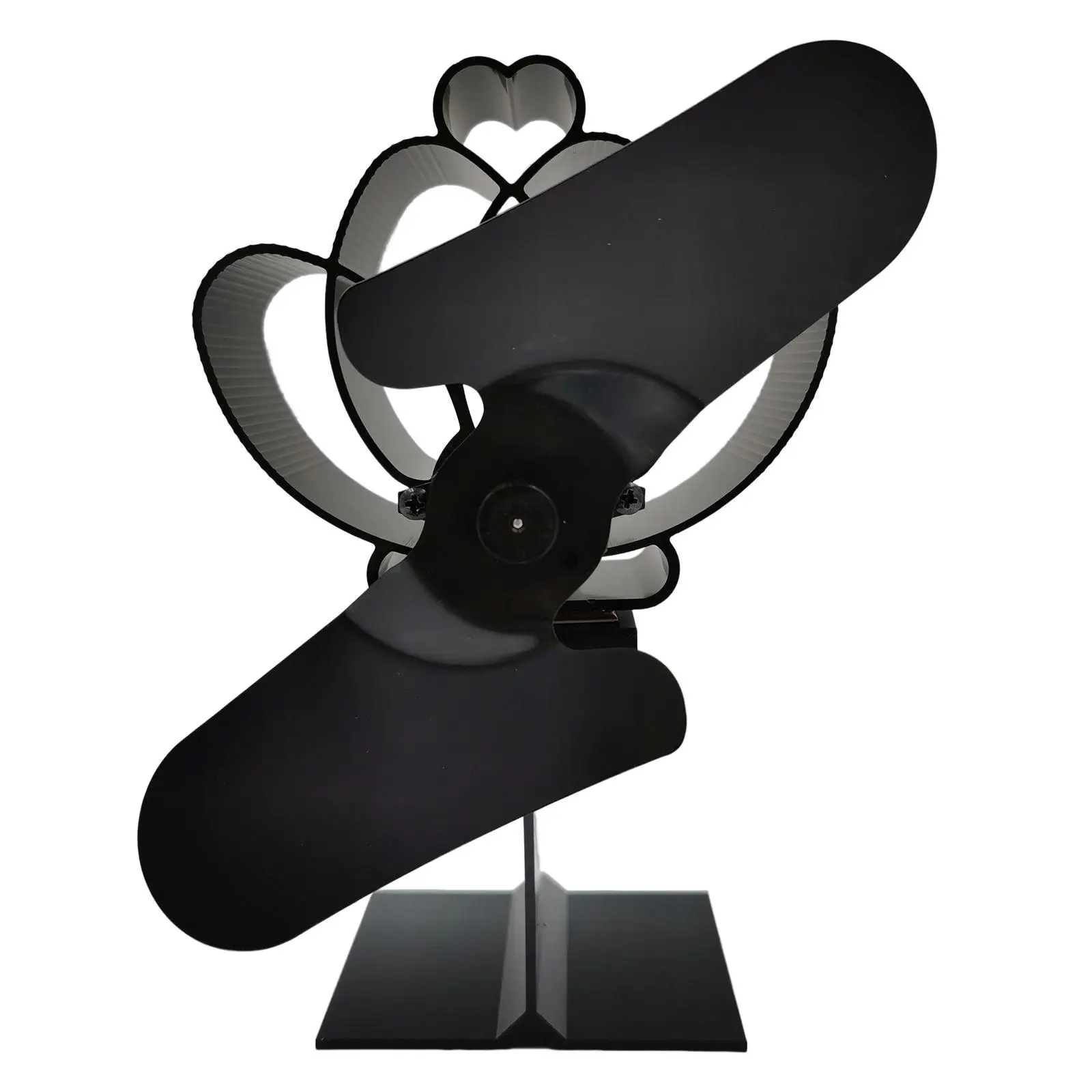 2 Blades Fireplace Fan Log Wood Burner Silent Motor Circulates Warm Household Eco Fan Heat Powered Stove Fan