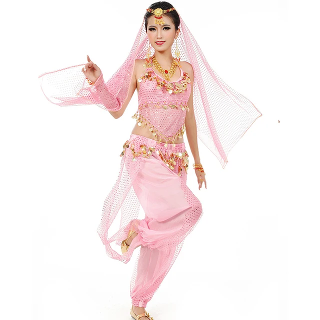 Harén Bailarina Bollywood Indio Árabe Exótico Disfraz Mujer