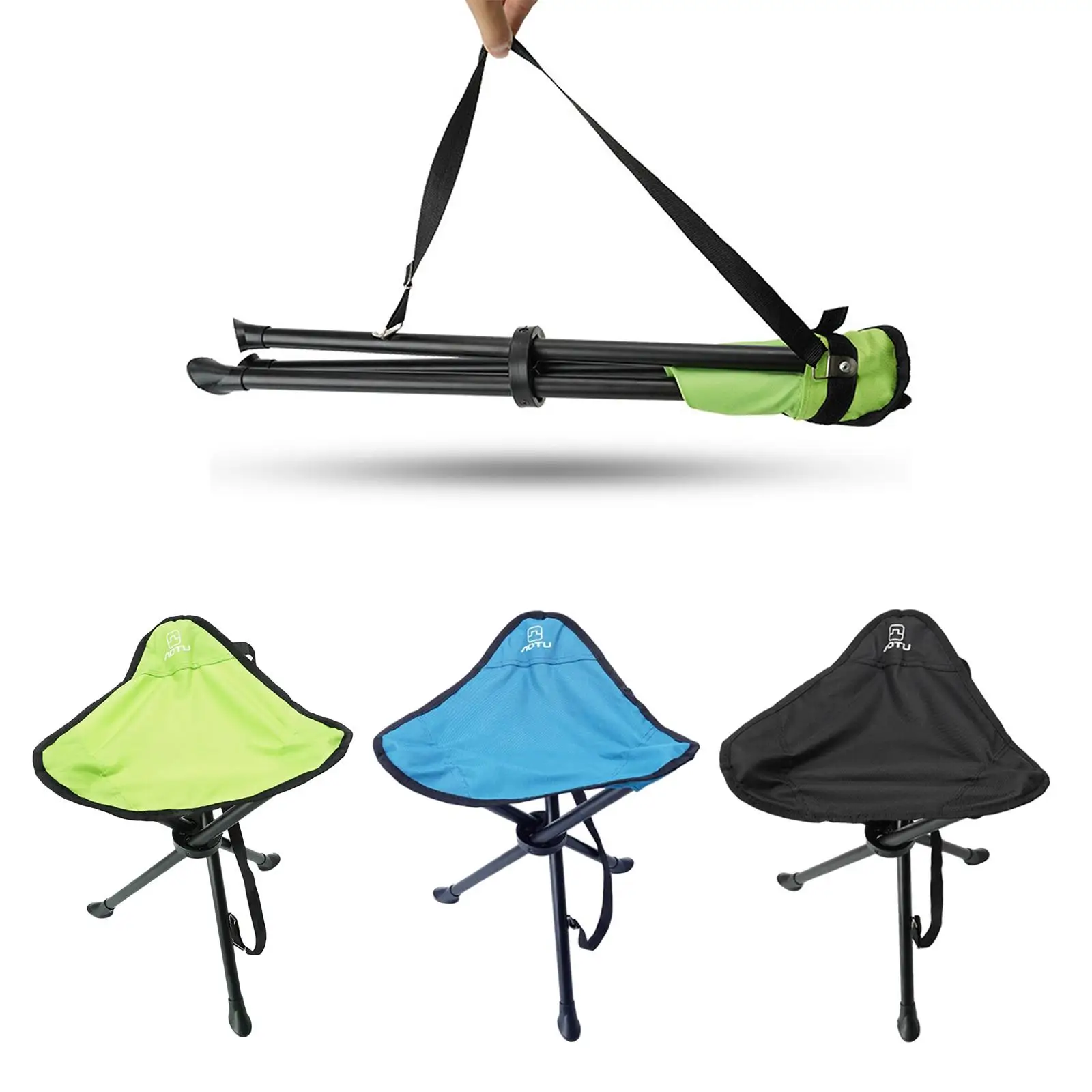 Camping Stool Folding, Lightweight 3 Legged Tripod Camp Stools Portable for Backpacking Hiking Fishing