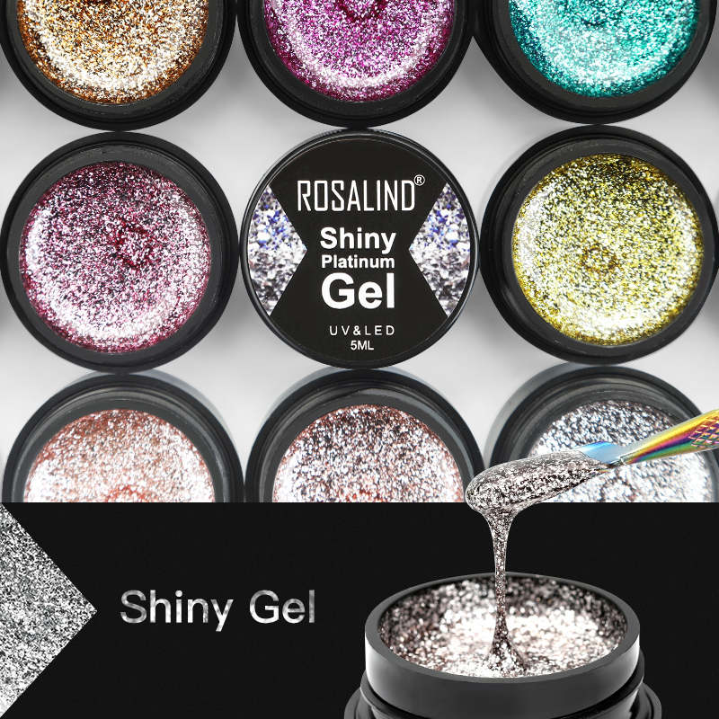 Best of ROSALIND Gel Nail Polish Set Shiny Platinum Nails Art For Manicure Nail Gel Lak UV Colors Top Base Coat Primer Hybrid Varnishes Reviews & Tips