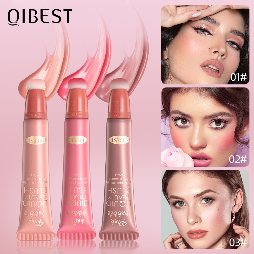 Best of QIBEST Beauty Liquid Blush Stick Pigment Lasting Natural Liquid Contouring For Face Blusher Cheek Tint Peach Cream Blush Makeup Reviews & Tips