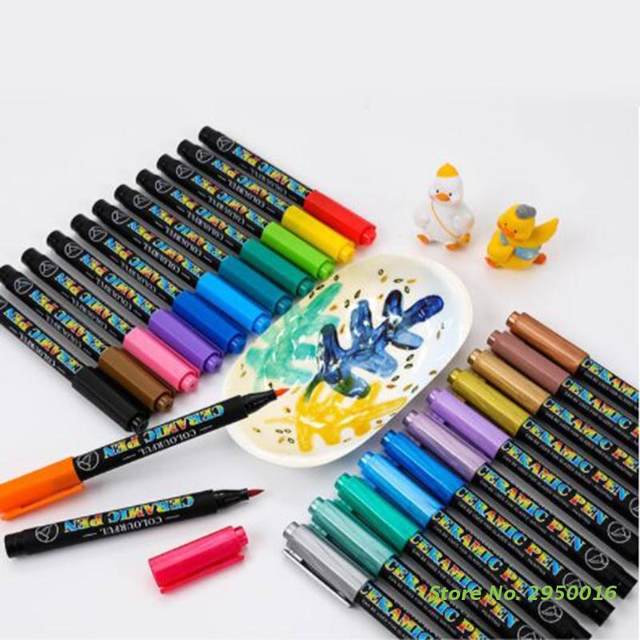 12/24/36 Colors Acrylic Paint Markers Set Water-Based Art Marker Pen  0.7-3mm Fine