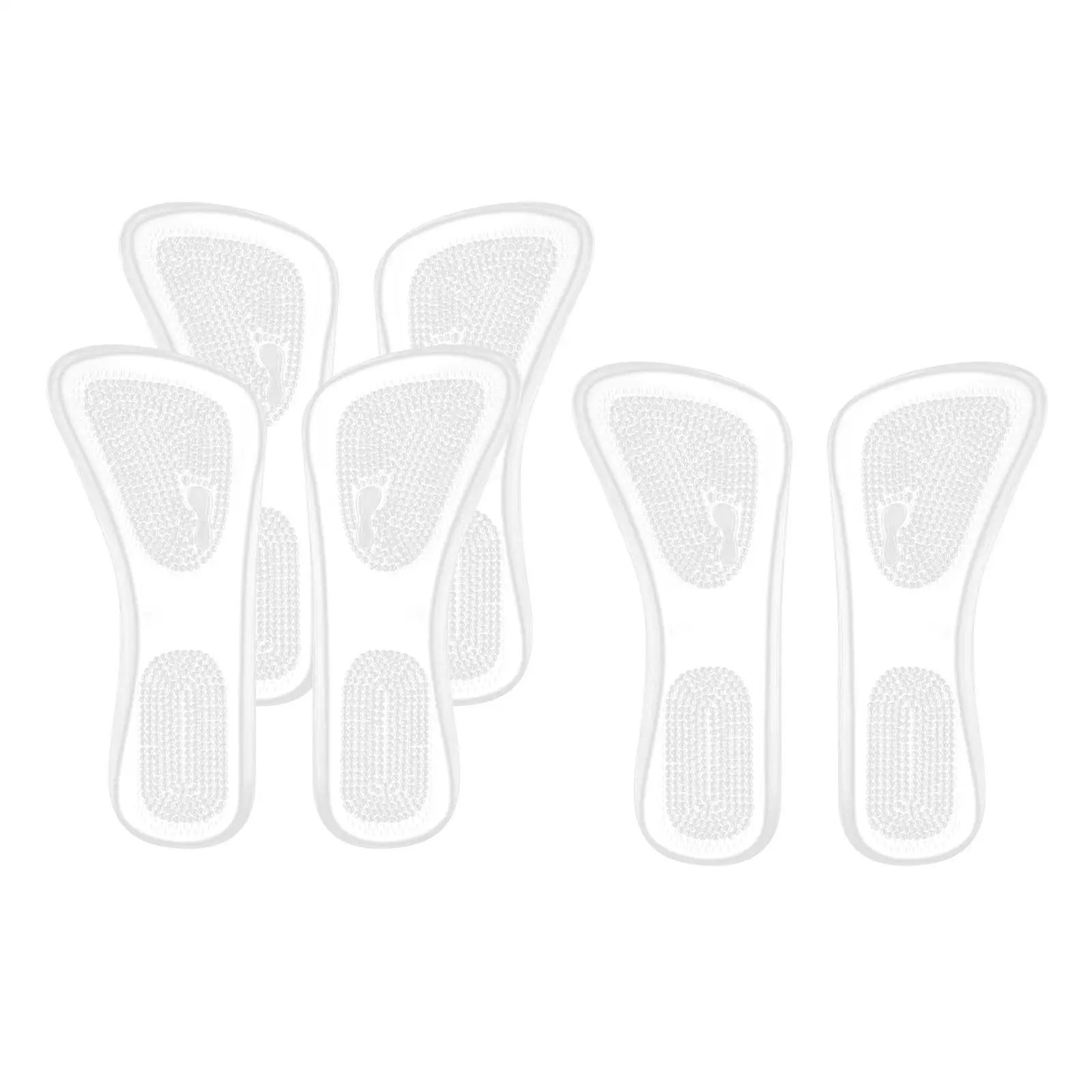 Transparent High Heel Insoles 3/4 Length Washable Shock Absorption Heel Cushion Inserts for Walking Shoes Sandals Boots