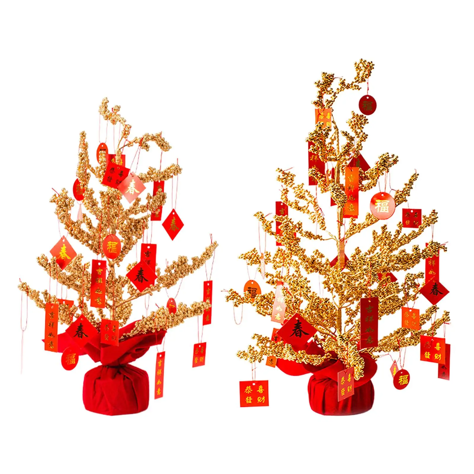 Chinese Lucky Tree Feng Shui Good Luck Bonsai Lucky Tree Lucky Tree Ornament for New Year Spring Festival Decoration