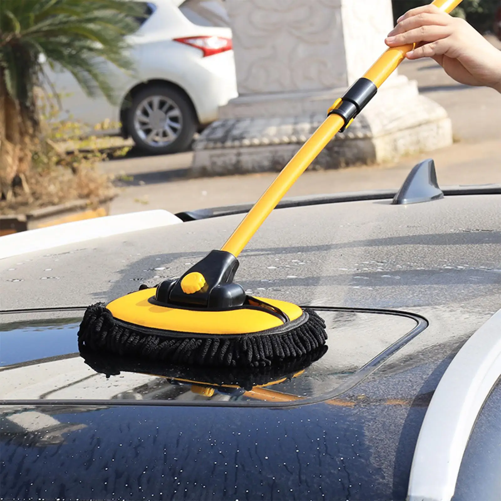  Brush, Long Handle Fast Foaming Adjustable  Large Brush Head Duster Washing Car Wash Brush Mop  RV Car