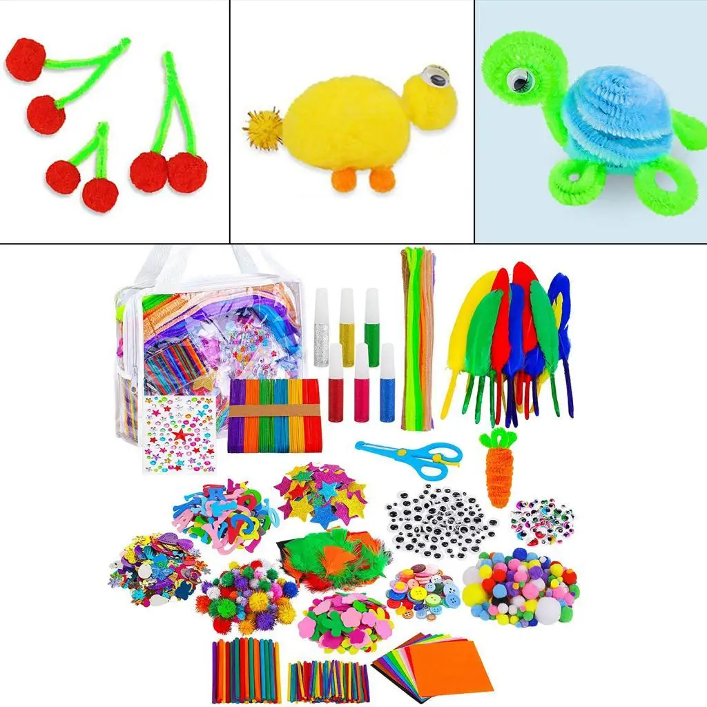 1500Pcs Arts & Craft Supplies Educational Gift with Color Sticks  Age 4 5 6