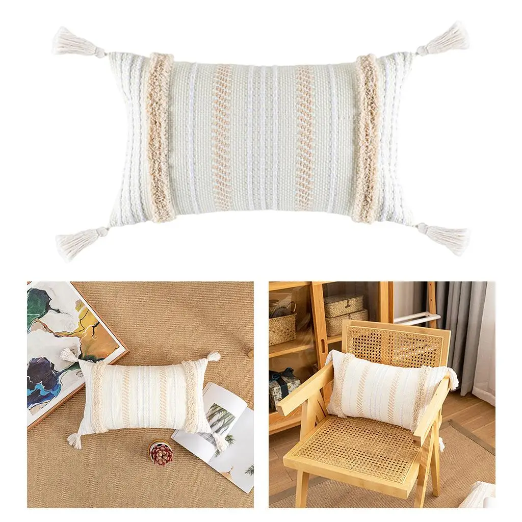 2X Boho Style Decorative Pillowcases for Sofa Couch Bed Home Decor 30x50cm