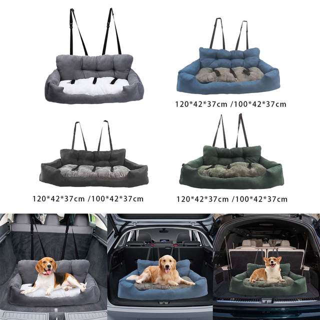 Siège Auto Pour Chien Jusqu'à 22,7 Kg - Rehausseur Sécurisé Avec Sangle - Coussin Épais - Lavable - Pour Voiture/SUV
