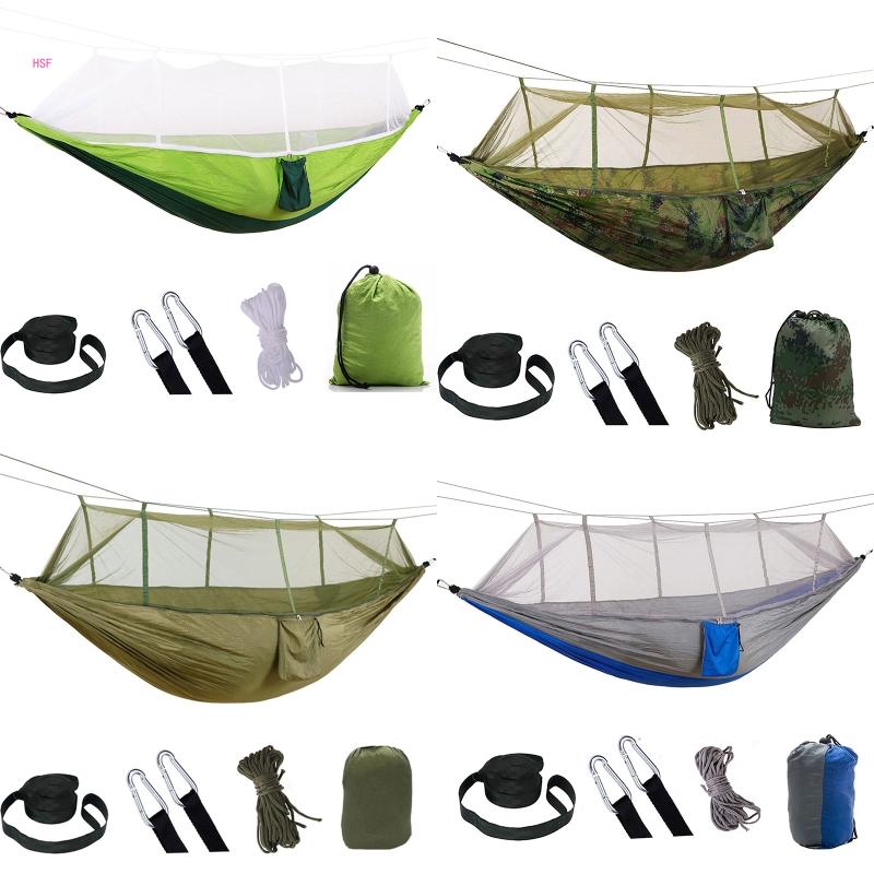 Description Picture 2 of itemMosquito Net Hammock Set Lightweigh Swing Hammocks Hanging Parachute for 2 Person Outdoor Camping Rest Pop-up