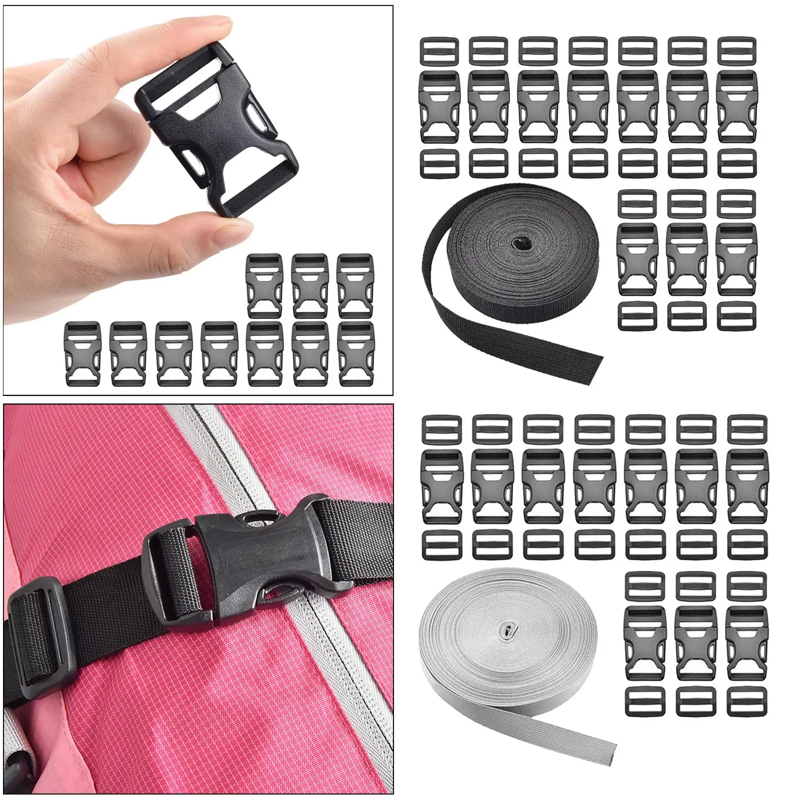 Utility Straps/ Lashing Strap with Buckle Great for Backpacking, air mattresses, Sleeping Bags, Camping Accessories