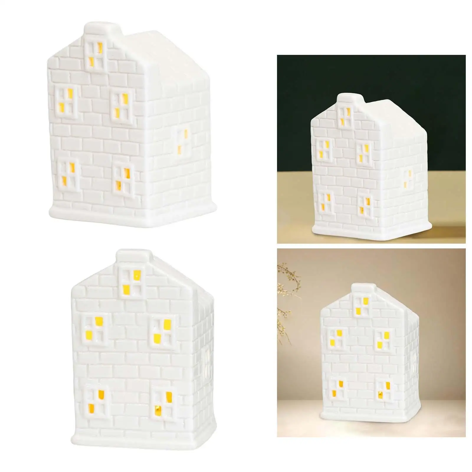 Ceramic Small House Shape Candle Holders Modern Tealight Holder Candle Holders