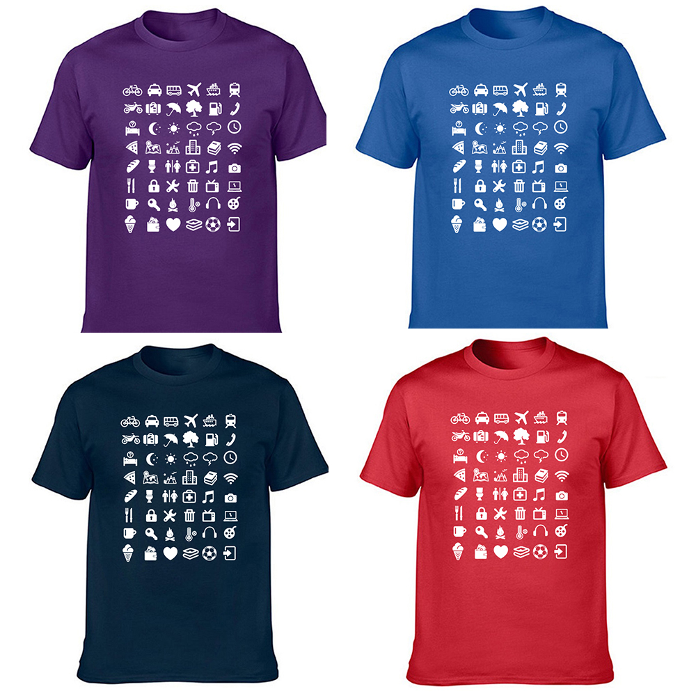 Lustige Reise-Symbol T-Shirts Grafik Baumwolle Streetwear Kurzarm Harajuku Reisender Back packing globale Welt fliegen T-Shirt Männer – Detail 3
