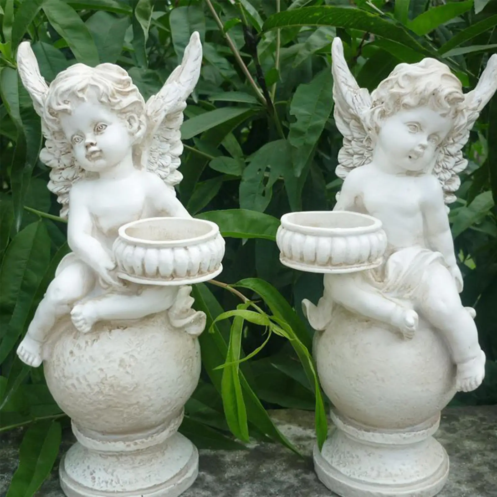 Angel CTea Light Candle Holder Home Garden Outdoor Patio Decor Ornament