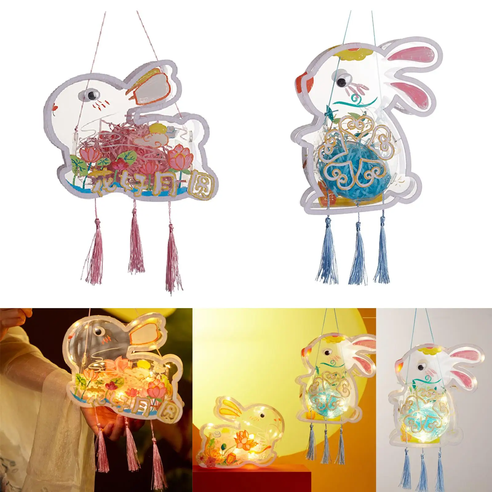 Lantern Making Pendants Glowing DIY for Halloween Spring Festival Decoration