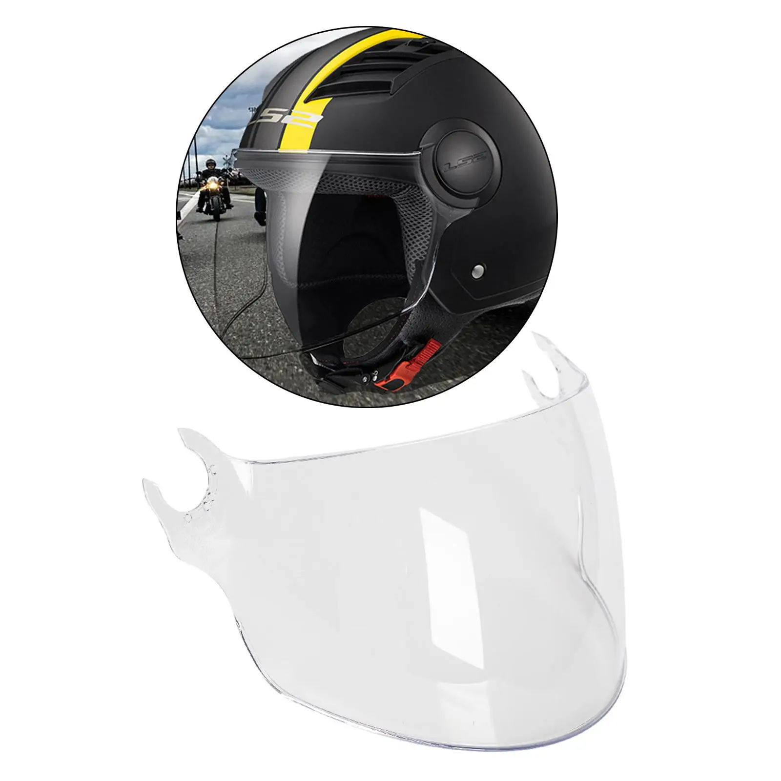 Helmet Visor Face Shield Fit for LS2 of562 Easy to Install Spare Parts Replacement