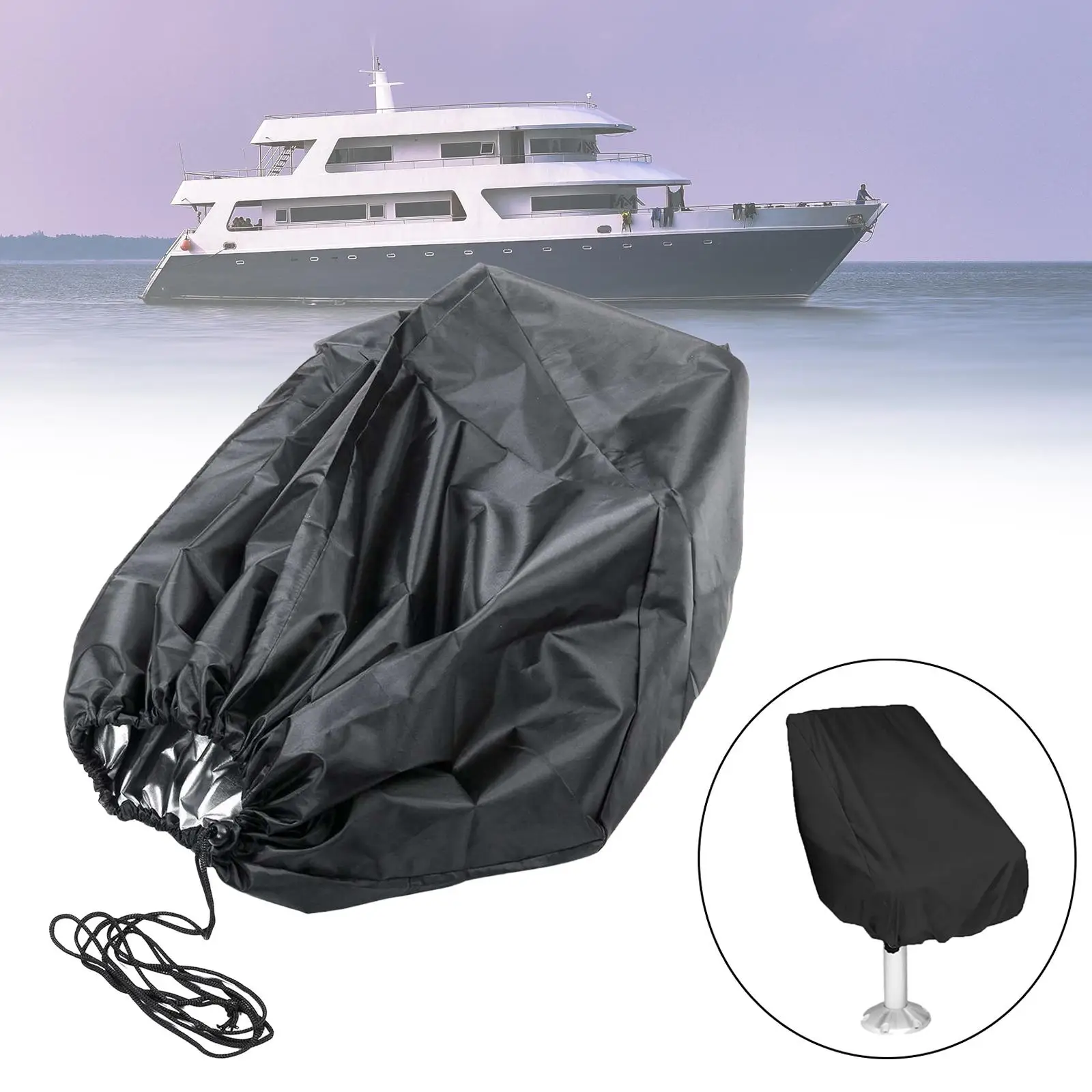 Boat Chair Cover Helmsman Chair Protective Cover Heavy Duty Boat Chair Seat Cover Folding