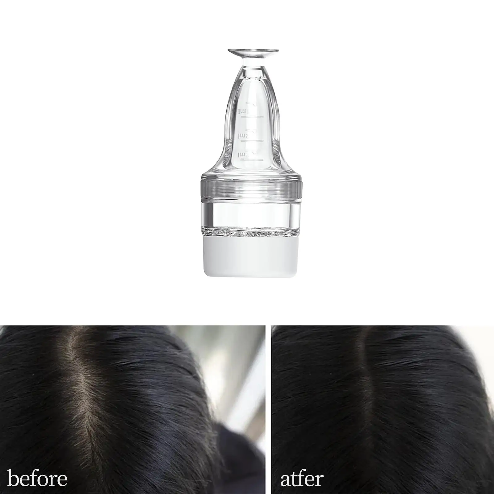 Scalp Oil Applicator Comb 3ml Portable Hair Oil Applicator with Clear Scales
