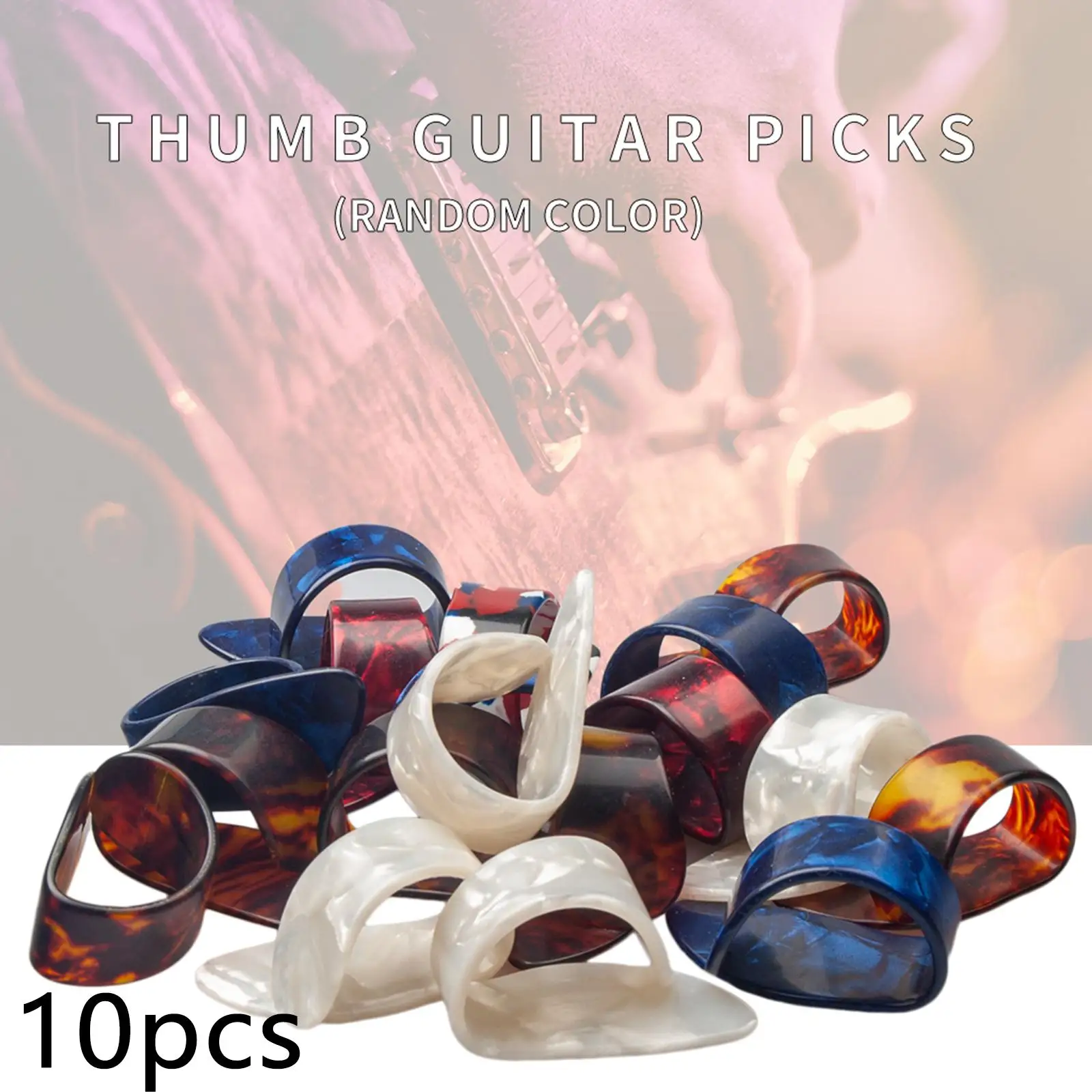 10pcs Guitar Fingerpick Fingertip Guards for Electric Guitar Ukulele,