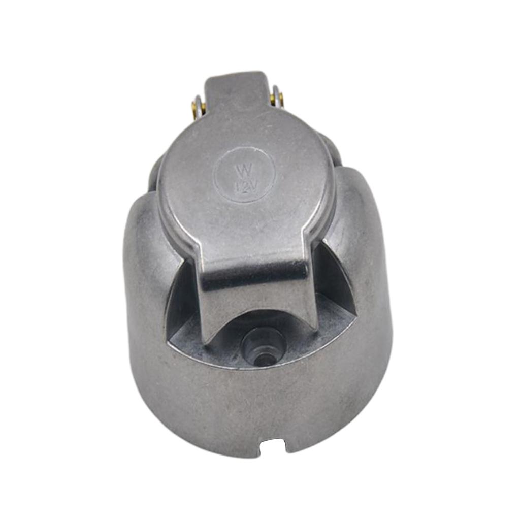 12V 7-Pin Connector Trailer Socket Heavy-Duty Round Wiring Connector Adapter Towbar Towing Truck Socket Car Accessories