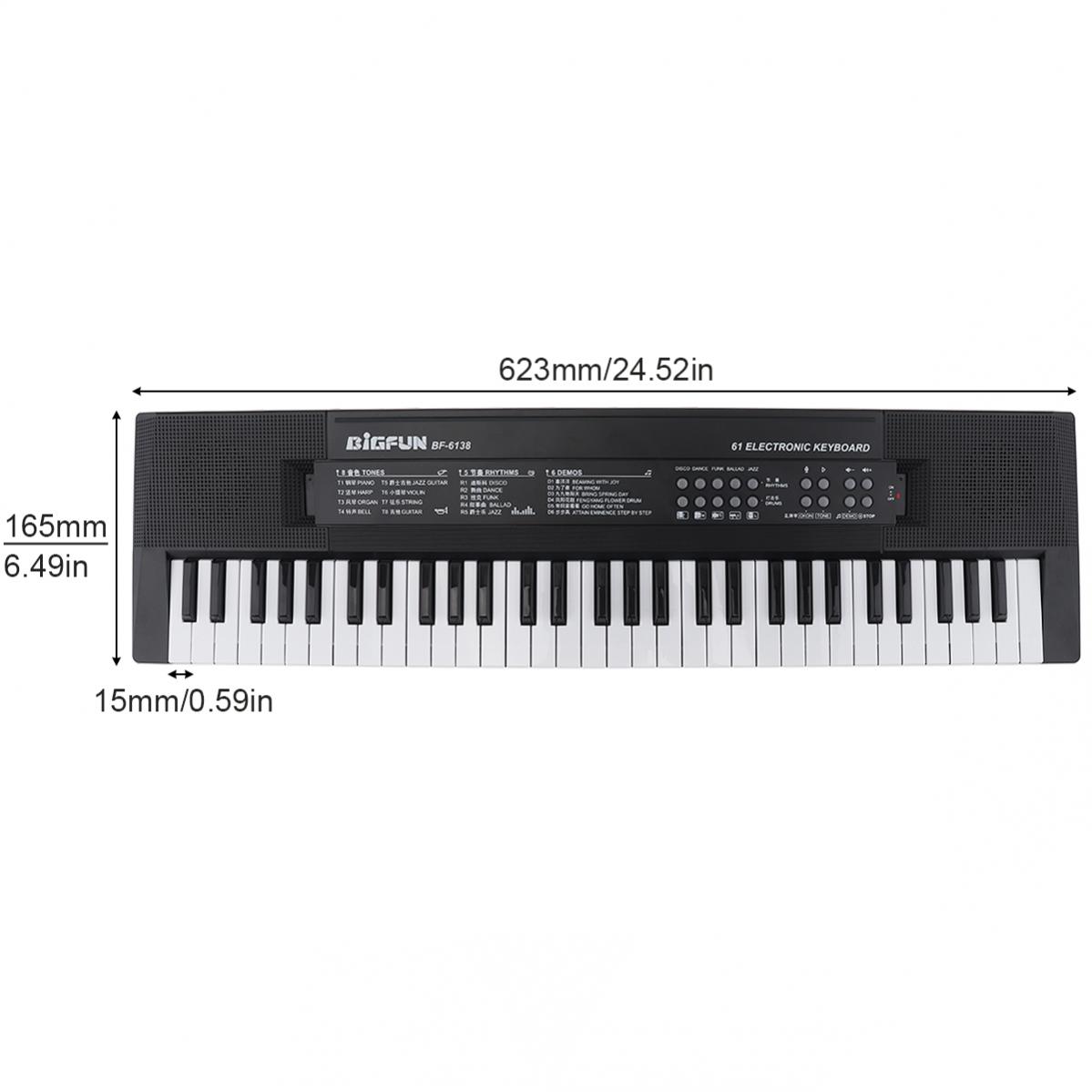 Title 6, Electronic Keyboard Piano 61 Keys USB Digital M...