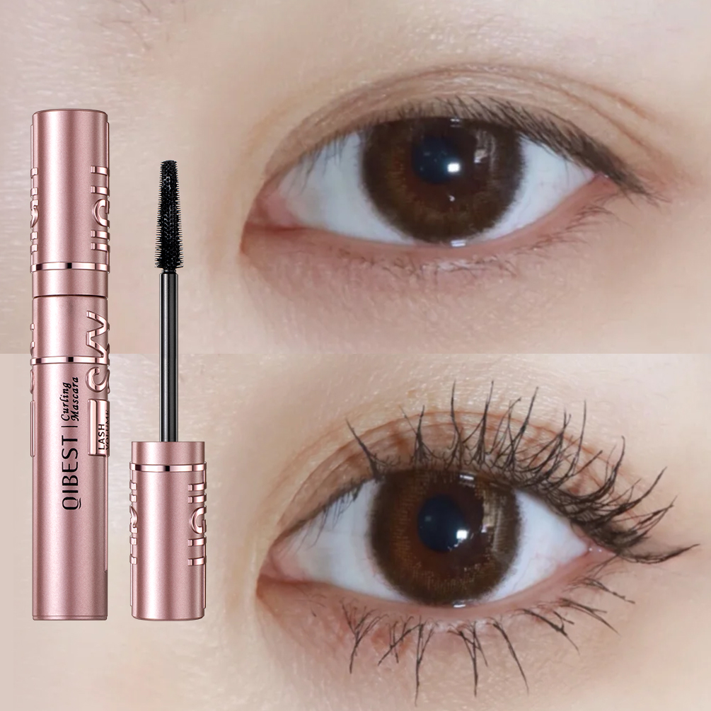 Best of QIBEST Mascara Waterproof Lengthens Eyelashes Extension Black Non-smudge Lengthening Volume 4D Silk Fiber Mascara Cosmetics Reviews & Tips